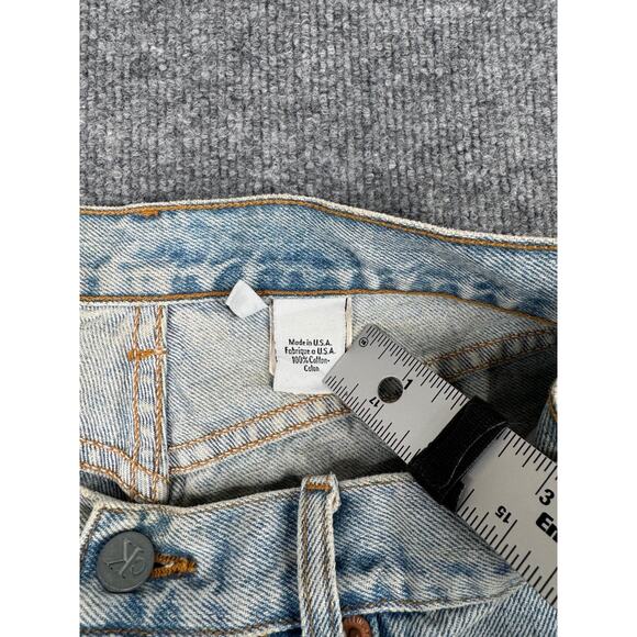 Vtg Calvin Klein High Waist Denim Shorts Y2K CK Jeans USA Made Enzyme Wash sz 9 - Picture 3 of 16